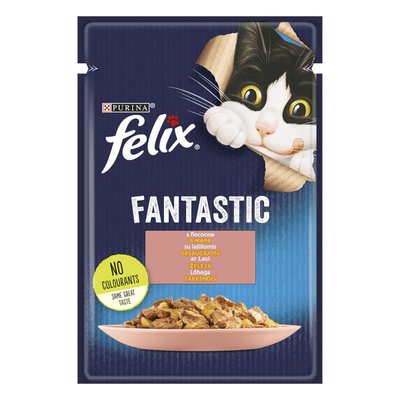 Вологий корм для котів Felix Fantastic 85 г - лосось - masterzoo.ua
