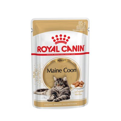 Вологий корм для дорослих котів породи мейн-кун Royal Canin Maine Coon Adult pouch 85 г (домашня птиця) - masterzoo.ua