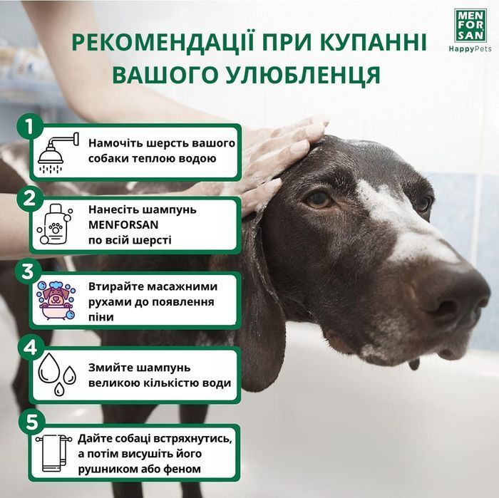 Menforsan Aloe vera шампунь для собак 300 мл - алое вера - masterzoo.ua