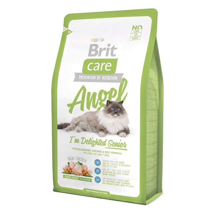 Сухий корм для літніх котів Brit Care Cat Angel I am Delighted Senior 2 кг (курка та рис) - masterzoo.ua