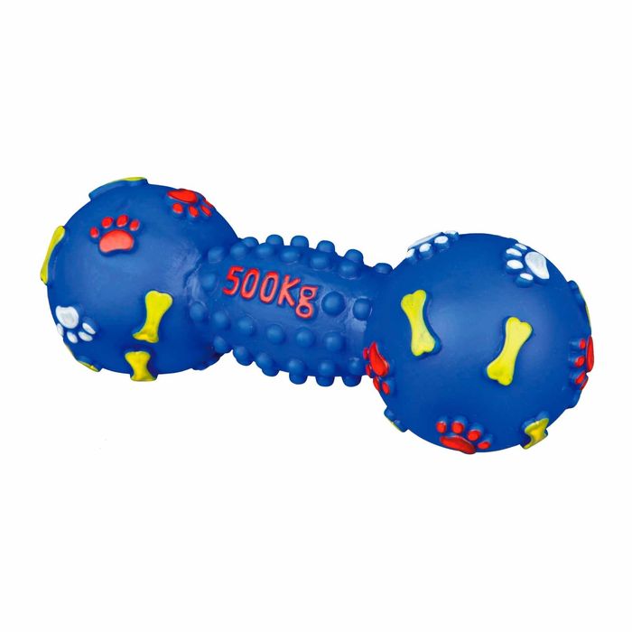 Игрушка для собак Trixie Гантель с пищалкой 19 см (винил, цвета в ассортименте) - masterzoo.ua