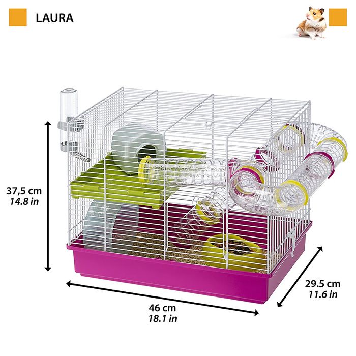 Клетка для грызунов Ferplast «Laura» 46 x 29,5 x 37,5 см - masterzoo.ua