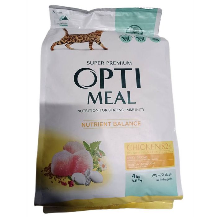 Сухой корм для взрослых кошек Optimeal Nutrient Balance 4 кг - курица - masterzoo.ua