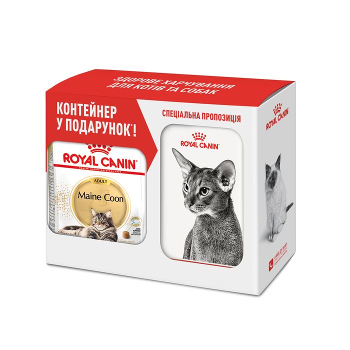 Сухий корм для дорослих котів породи мейн-кун Royal Canin Maine Coon Adult 2 кг - домашня птиця + контейнер у подарунок - masterzoo.ua