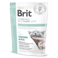 Сухой корм для кошек, при заболеваниях мочевыводящих путей Brit GF Veterinary Diet Struvite 400 г (курица) - masterzoo.ua