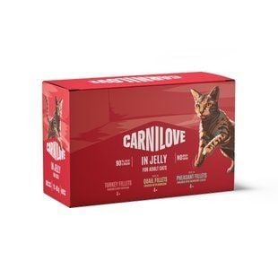 Вологий корм для котів Carnilove Multipack Jelly Adult 12 шт x 85 г - masterzoo.ua