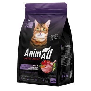 Сухий корм для котів AnimAll Adult 400 г - індичка та качка - masterzoo.ua