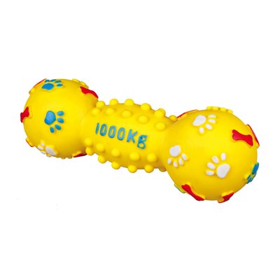 Игрушка для собак Trixie Гантель с пищалкой 25 см (винил, цвета в ассортименте) - masterzoo.ua