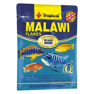 Сухий корм для акваріумних риб Tropical в пластівцях «Malawi» 12 г (для травоїдних цихлід) - masterzoo.ua
