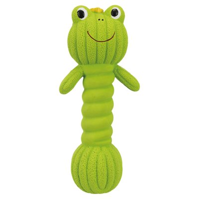 Іграшка для собак Trixie Гантель-жаба з пискавкою 18 см (латекс) - masterzoo.ua