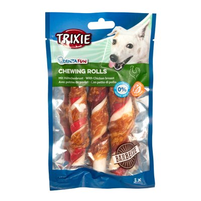 Ласощі для собак Trixie Паличка для чищення зубів Denta Fun 12 см, 105 г / 3 шт. - masterzoo.ua