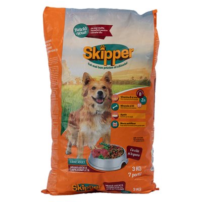 Сухий корм для собак SKIPPER 3 кг (яловичина та овочі) - masterzoo.ua