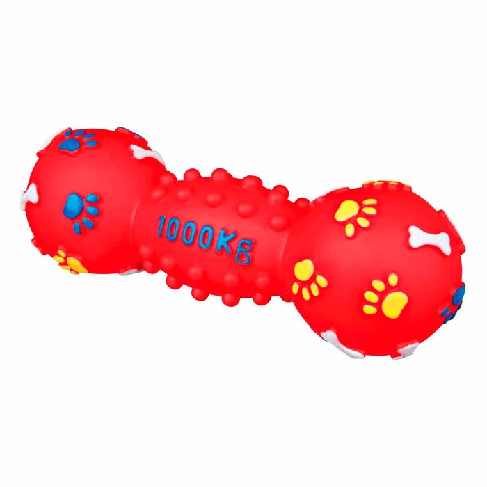 Игрушка для собак Trixie Гантель с пищалкой 25 см (винил, цвета в ассортименте) - masterzoo.ua