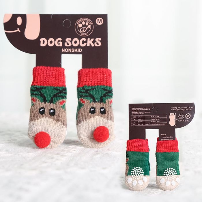 Шкарпетки для собак YIWU Non Skid зелені M - masterzoo.ua