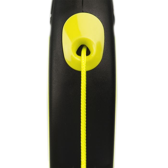 Поводок-рулетка Flexi с тросом «New Neon» S 5 м / 12 кг (жёлтая) - masterzoo.ua