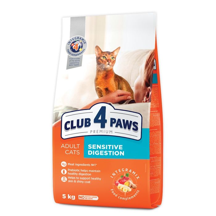 Сухий корм для котів із чутливим травленням Клуб 4 Лапи Premium 5 кг (курка) - masterzoo.ua