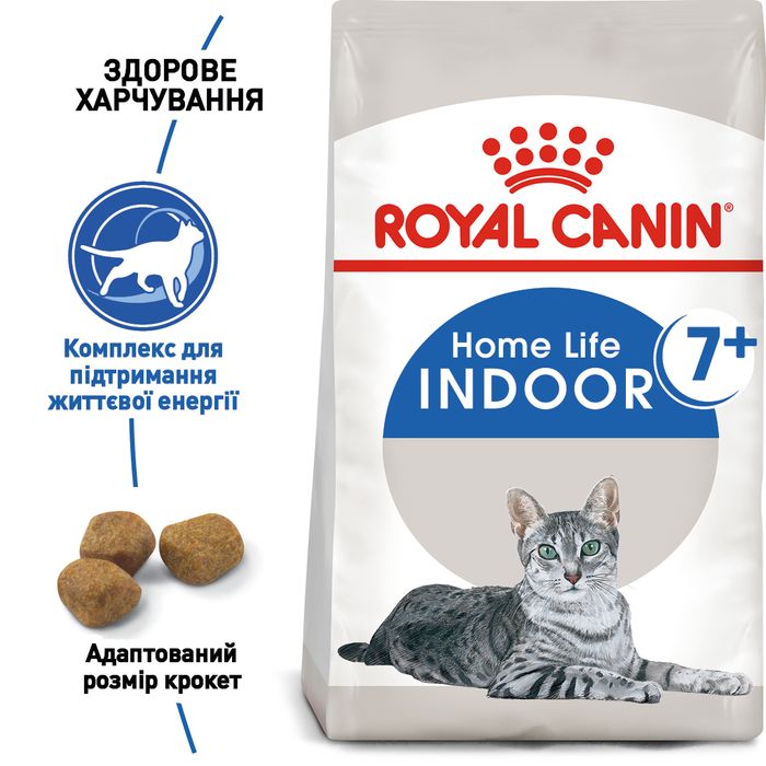 Сухой корм для кошек, живущих в помещении Royal Canin Indoor 7+, 3,5 кг - домашняя птица - masterzoo.ua