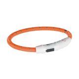Trixie Flash Light Ring USB ошейник для собак XS-S &ndash; оранжевый - masterzoo.ua