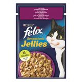 Влажный корм для кошек Felix Sensations Jellies 85 г - утка и шпинат