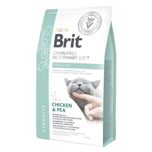 Сухой корм для кошек Brit GF Veterinary Diet Struvite 2 кг - курица и горох - masterzoo.ua