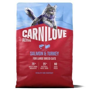 Сухий корм для котів Carnilove Active Large Breed 2 кг - лосось та індичка - masterzoo.ua