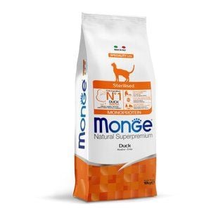 Cухой корм для кошек Monge Monoprotein Sterilised 10 кг - утка - masterzoo.ua