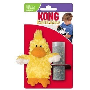 Kong Refillables Duckie іграшка для котів 10,1х9,5 см - жовтий - masterzoo.ua