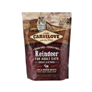 Сухой корм для активных кошек Carnilove Cat Raindeer - Energy & Outdoor 400 г - оленина и кабан - masterzoo.ua