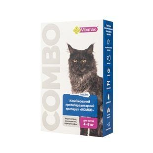 Vitomax Combo капли на холку для кошек 4-8 кг 3 шт х 0,8 мл - masterzoo.ua