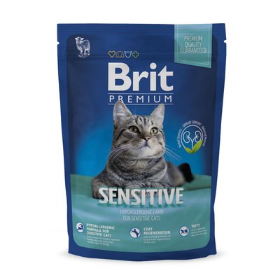 Сухой корм для кошек с чувствительным пищеварением Brit Premium Cat Sensitive 1,5 кг (ягненок) - masterzoo.ua