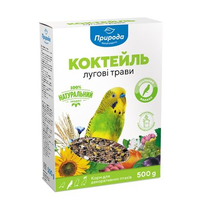 Корм для волнистых попугаев Природа Коктейль «Луговые травы» 500 г - masterzoo.ua