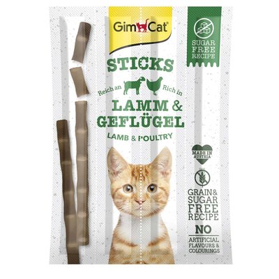 Лакомство для кошек GimCat Sticks 4 шт. (ягненок) - masterzoo.ua