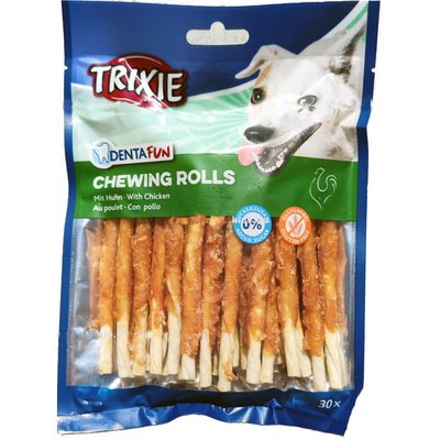 Ласощі для собак Trixie Паличка для чищення зубів Denta Fun 12 см, 240 г / 30 шт. (курка) - masterzoo.ua