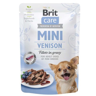 Вологий корм для собак Brit Care Mini pouch 85 g філе в соусі (дичина) - masterzoo.ua