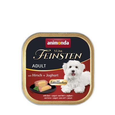 Влажный корм для собак Animonda Vom Feinsten Adult with Deer + yogurt | 150 г (оленина с йогуртом) - masterzoo.ua