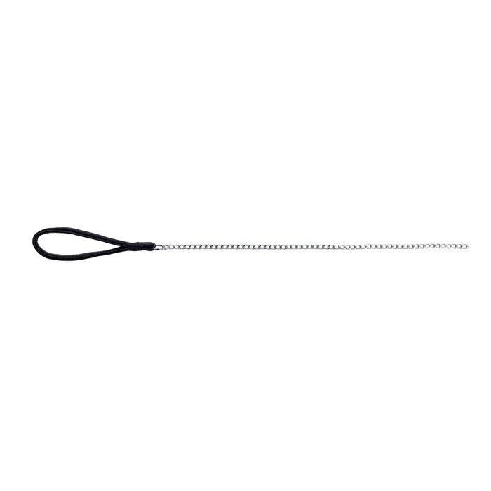 Поводок-цепь Trixie с нейлоновой ручкой 1 м / 3 мм (чёрный) - masterzoo.ua