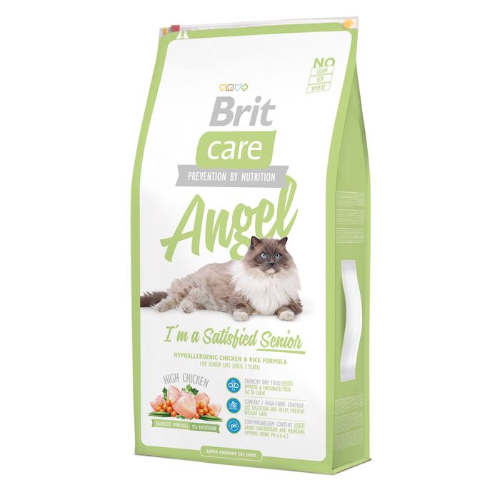 Сухой корм для пожилых кошек Brit Care Cat Angel I am Delighted Senior 7 кг (курица и рис) - masterzoo.ua