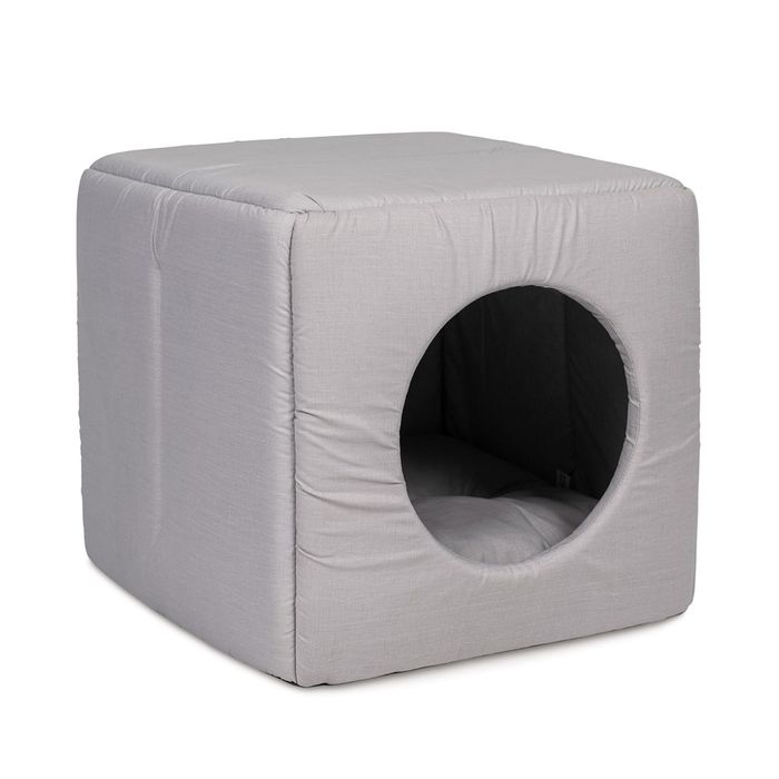Домик Природа «Cube» 40 см / 40 см / 37 см (серый) - masterzoo.ua