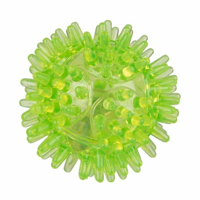 Іграшка для собак Trixie М'яч голчастий миготливий d=5 см (термопластична гума, кольори в асортименті) - masterzoo.ua