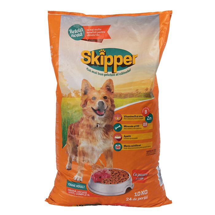Сухий корм для собак SKIPPER 10 кг (курка та яловичина) - masterzoo.ua