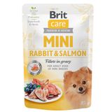 Вологий корм для собак Brit Care Mini pouch 85 g філе в соусі (лосось та кролик)