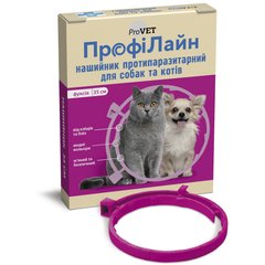 Нашийник для котів та собак ProVET «ПрофіЛайн» 35 см (від зовнішніх паразитів, колір: рожевий) - masterzoo.ua