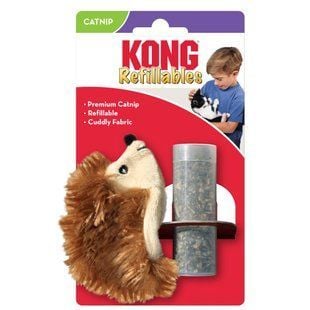 Kong Hedgehog іграшка для котів 10,2х6,4 см - коричневий - masterzoo.ua