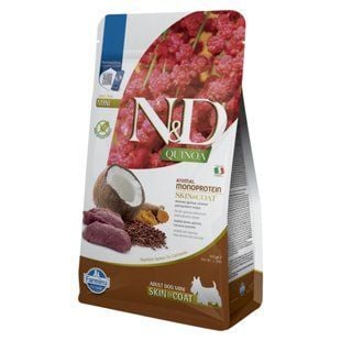 Cухой корм для собак Farmina N&D Quinoa Skin & Coat Grain Free Adult Mini 800 г - оленина и кокос - masterzoo.ua