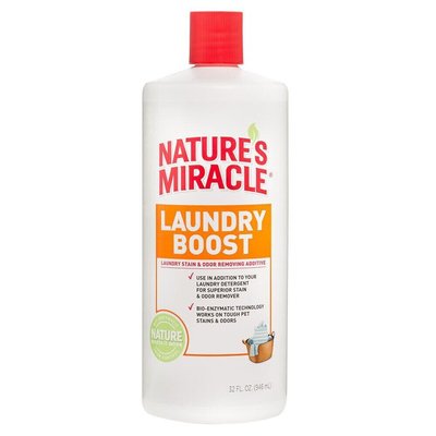 Знищувач Nature's Miracle «Stain & Odor Remover. Laundry Boost» для видалення плям і запахів, для використання при пранні 946 мл - dgs - masterzoo.ua