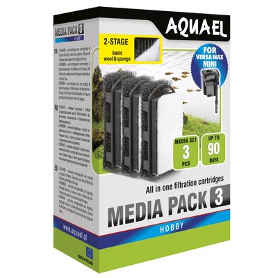 Фильтрующий картридж Aquael «Media Pack Standard» 3 шт. (для навесного фильтра Aquael Versamax-mini) - masterzoo.ua