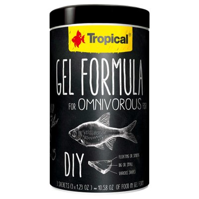 Корм для акваріумних риб ручного приготування Tropical «Gel Formula Omnivore» 3 x 35 г (для всіх акваріумних риб)