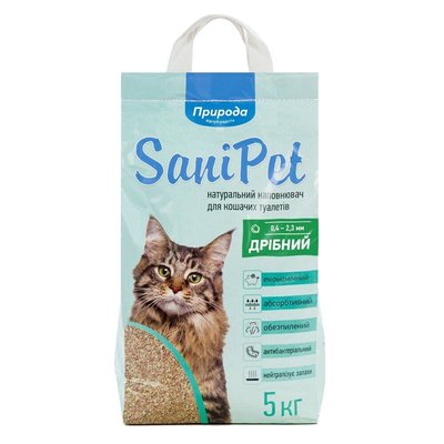 Наполнитель для кошачьего туалета Природа Sani Pet 5 кг - бентонитовый - masterzoo.ua