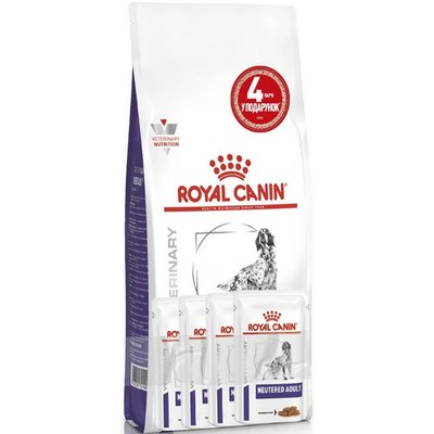 Сухой корм для собак Royal Canin Neutered Adult Medium Dogs 3,5 кг + 4 pouch - домашняя птица - masterzoo.ua