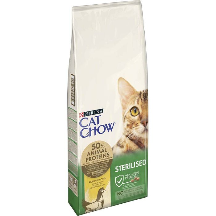 Сухий корм для стерилізованих котів Cat Chow Sterilized 15 кг (курка) - masterzoo.ua